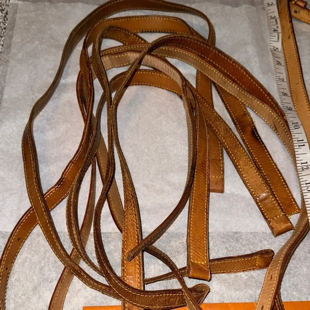 13 Louis Vuitton Tan Leather Strap SCRAPS sku-13​ - Picture 4 of 12